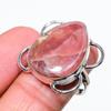 Natural Rhodochrosite Gemstone Handmade 925 Sterling Silver Ring Size 8 J7q27