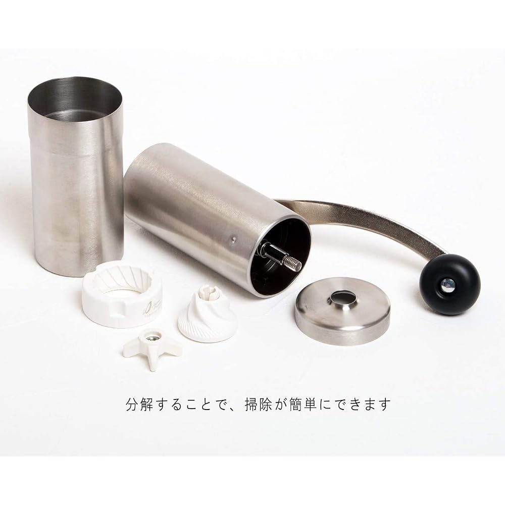 Кофемолка Porlex Coffee Mill Grinder 2 с держателем для ручки, компактная, из нержавеющей стали, ручная, для использования на открытом воздухе
