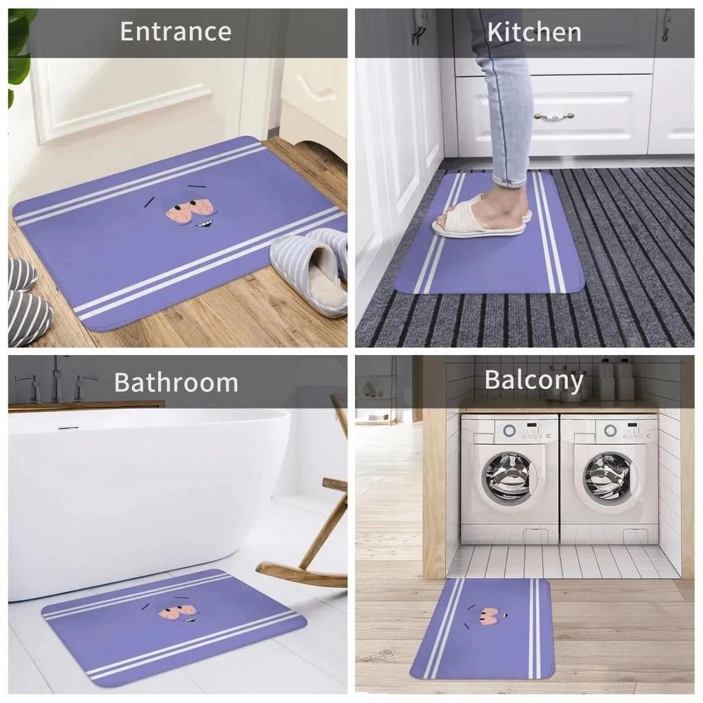 Purple Eyes Entrance Doormat Home Decor Non-slip Corridor Balcony Runners Rugs Bedroom Bedside Foot Pad Bathroom Doormat