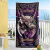 Gothic Illustrations Customizable Name Beach Towel Quick-Dry Soft Microfiber Suitable for Sports Travel Swimming Yoga Bathroom Beach And Pool
