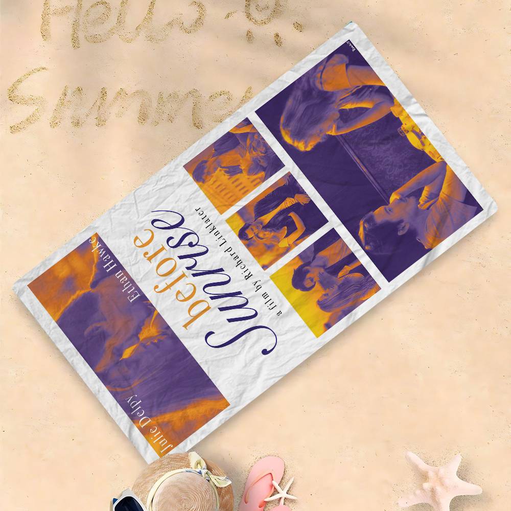 Classic Before Sunrise Anime Beach Swimming Towel Soft Absorbent Washcloth Children's Gifts for Kids Travel Camping Gym