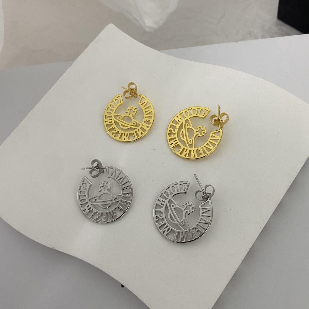 Трендовые серьги Westwood Hollow с надписью и Сатурном, женский подарок, модные