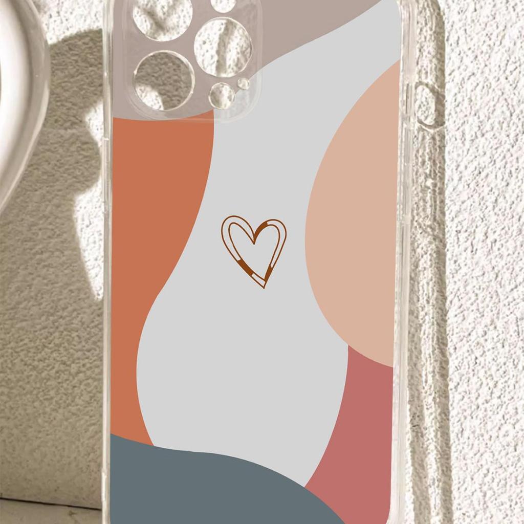 Color Block Shockproof Transparent Case for iPhone 14/15/16/17 Pro Max Series