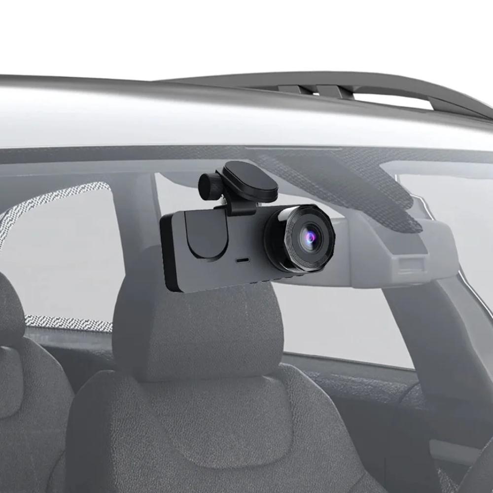 New 1080P HD Night Vision Car Driving Recorder 3-Channel Camera Video Recorder DVR Black Box Dual Lens with Rearview Camera HD Reversing Image