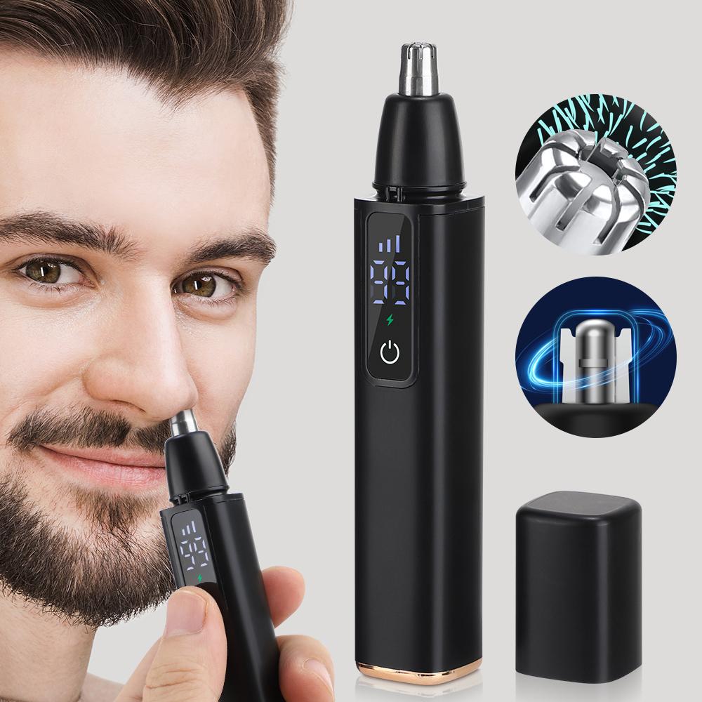 Electric Nose Hair Trimmer for Men Women High Speed Motor Hair Remover Lips Eyebrows Razor R Type Cutter Head Trimmer for Nose