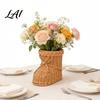 Portable Gift Basket Boots Shaped Imitation Rattan Storage Basket Hand Woven Decorative Container Easter Egg Holder Large Capacity Reusable