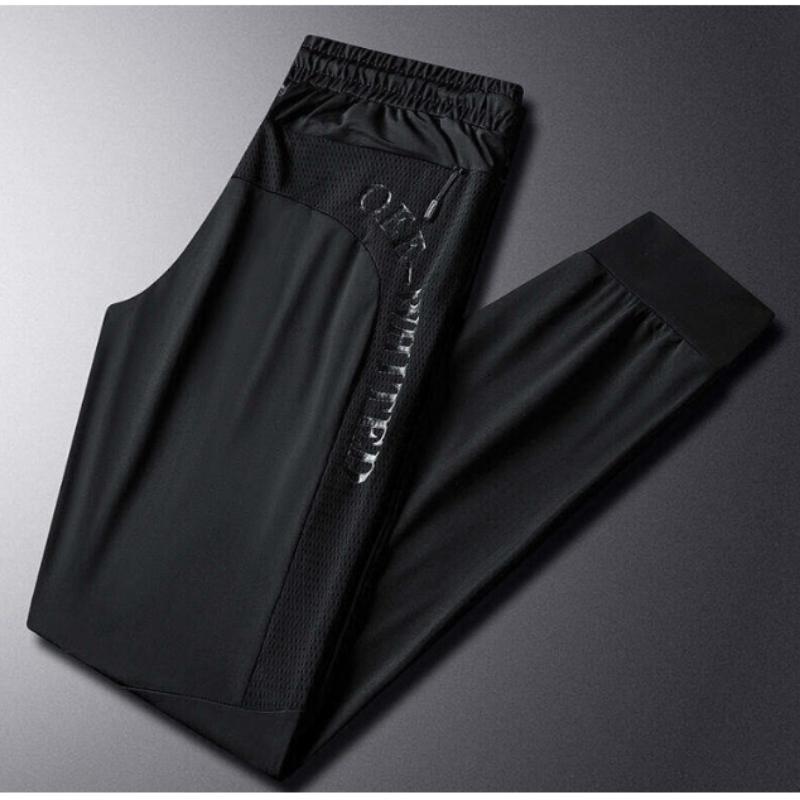 Новые мужские брюки Ice Silk, летние, тонкие, быстросохнущие, спортивные, повседневные, свободного кроя, с драпировкой, с кондиционером