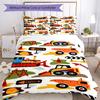 3pcs excavator Bedding Set Duvet Cover Closure Includes 1 Duvet Cover & 2 Pillowcases, Soft and Comfortable for All Seasons.