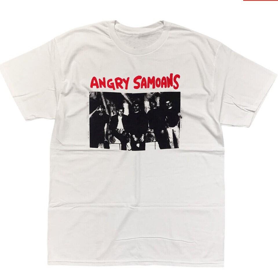 Vtg Angry Samoans Band Members Cotton White S-5XL Unisex Shirt AR987