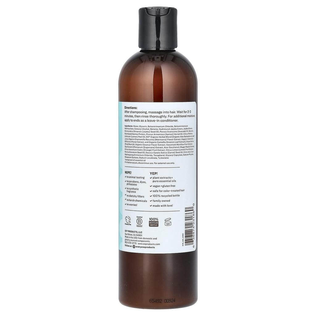 Everyone Mighty Conditioner, для всех типов волос, кокос + лимон, 12 жидких унций (355 мл)