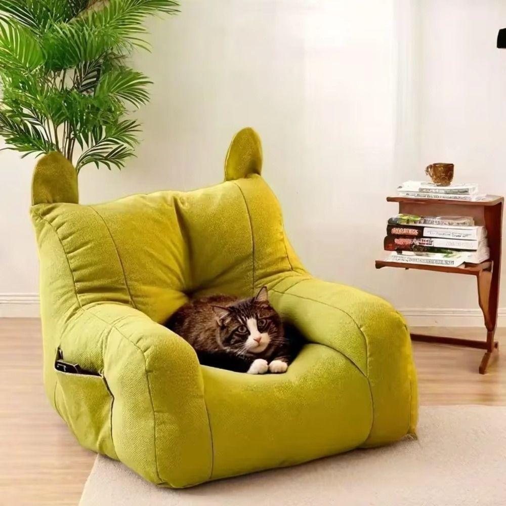 Soft Fabric Lazy Sofa Comfortable Ergonomic Kids Sofa Chair Bear Shaped Fluffy sofa Living Room
