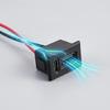 Встраиваемый USB-порт для зарядки для использования на приборной панели, Панельный USB-разъем C и USB-A, Набор из 4 черных портов питания для установленного доступа