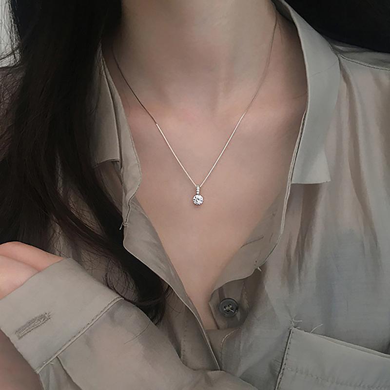 Блестящее ожерелье в форме капли воды для женщин, подвеска в виде капли воды из циркона, ожерелье на ключицу, подарок на день Святого Валентина, свадебные украшения