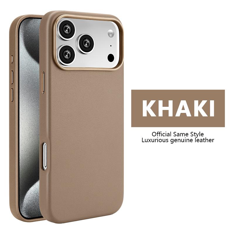 Минималистичный Бизнес Магнитный Кожаный Чехол For Magsafe для IPhone 17 Pro Max Air 16 15 Plus Поднятая рамка для защиты объектива Оригинальная Сильная Магнитная Крышка