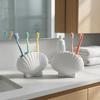 Coastal Style Toothpaste Toothbrush Stand 3D Seashell Makeup Brush Holder Pen Holder  Washbasin