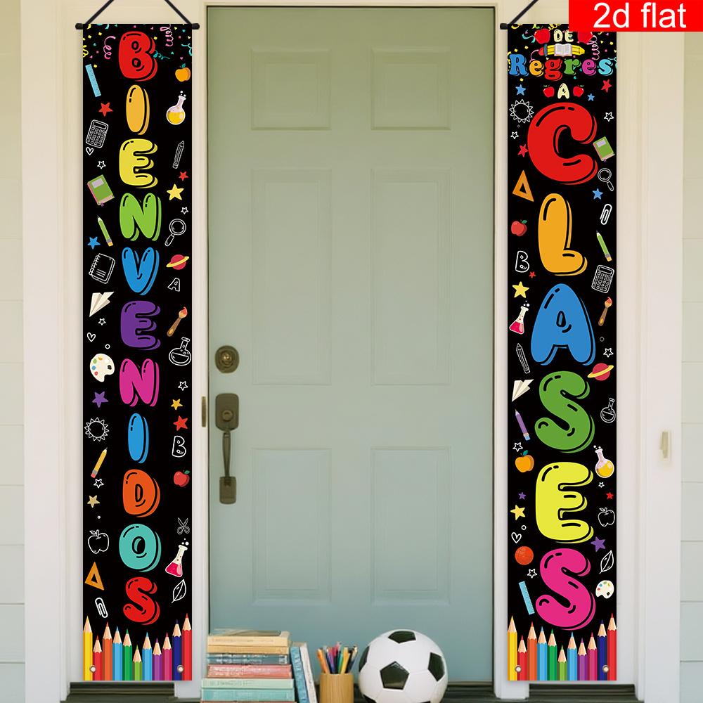 Back to School Couplet Banner 1 Pair Polyester Indoor Outdoor Decor