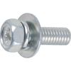 TRUSCO (TRUSCO) Abset P-3 Trivalent White Mounting Bolt, Size M8 X 15, Pack of 10, B768-0815