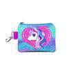 Детский фиолетовый розовый кошелек для монет с рисунком единорога и блестками 21797