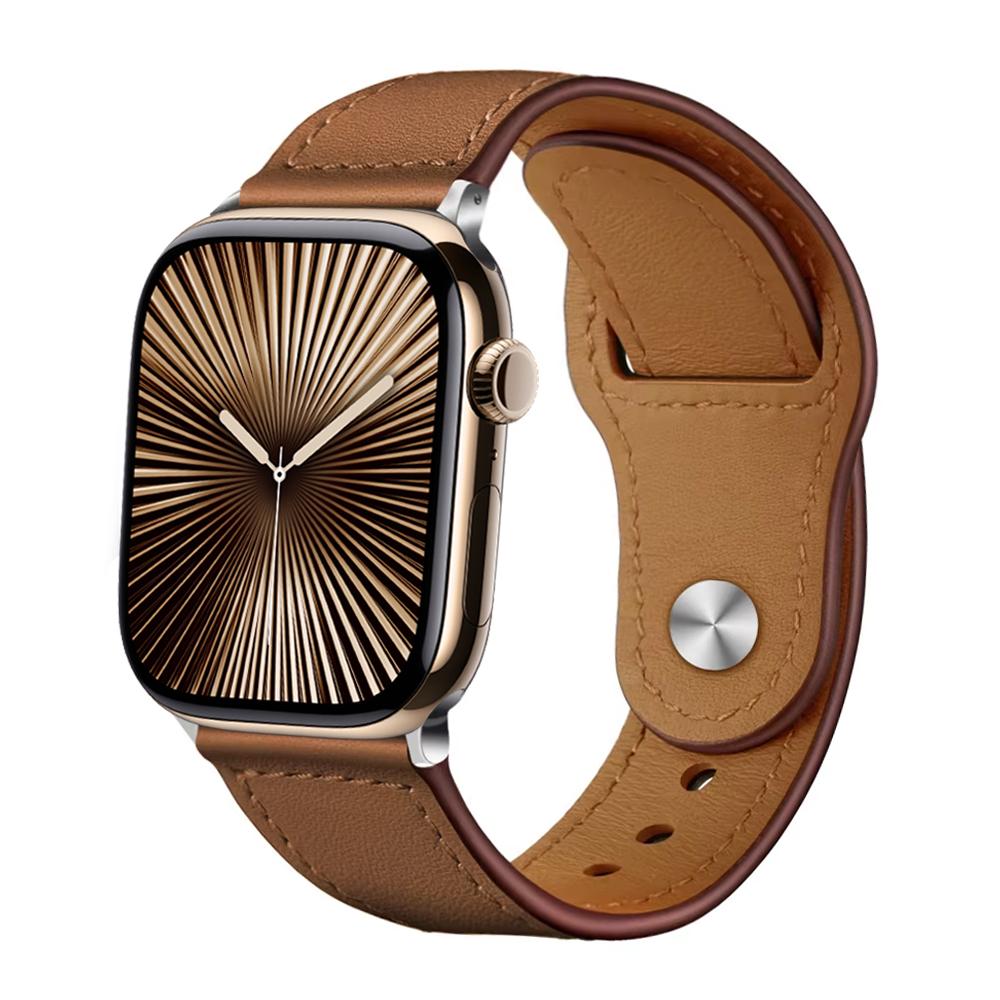 Кожаные ремешки Для Apple watch 11 10 ремешок 46мм 42мм 44мм 45мм 49мм 41мм 40 correa браслет iWatch серии 8 9 3 4 5 6 SE 7 Ultra3