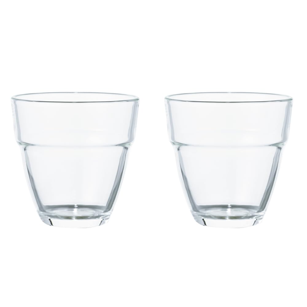 HARIO Heat Resistant Stack Glass Set of 2 260mL Heat Resistant Glass Stackable Microwave/Dishwasher Safe Tea Cup Made in Japan HARIO Glass HSG-1624