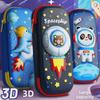 3D Astronaut Pencil Case for Boys - Large Capacity Multilayer Cartoon Stationery Box