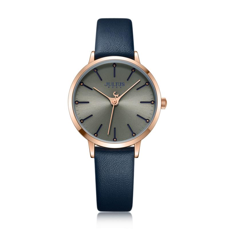 Classic Julius Women's Watch Japan Quartz Hours Fashion Clock Leather Bracelet Girl's Birthday Valentine Gift No Box