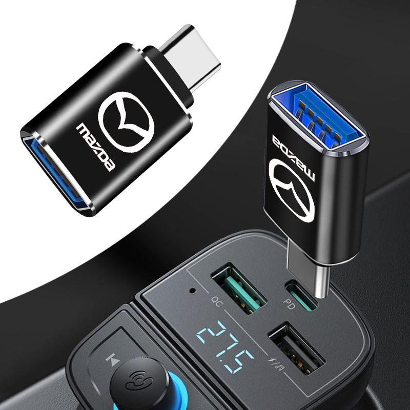 1 шт. Автомобильный USB Type C кабель-конвертер Адаптер для зарядки Автоаксессуары для Mazda 3 6 CX5 2 CX3 CX9 MX5 RX8 Axela Demio MS CX5 2 Axela Demio Atenza MS GH