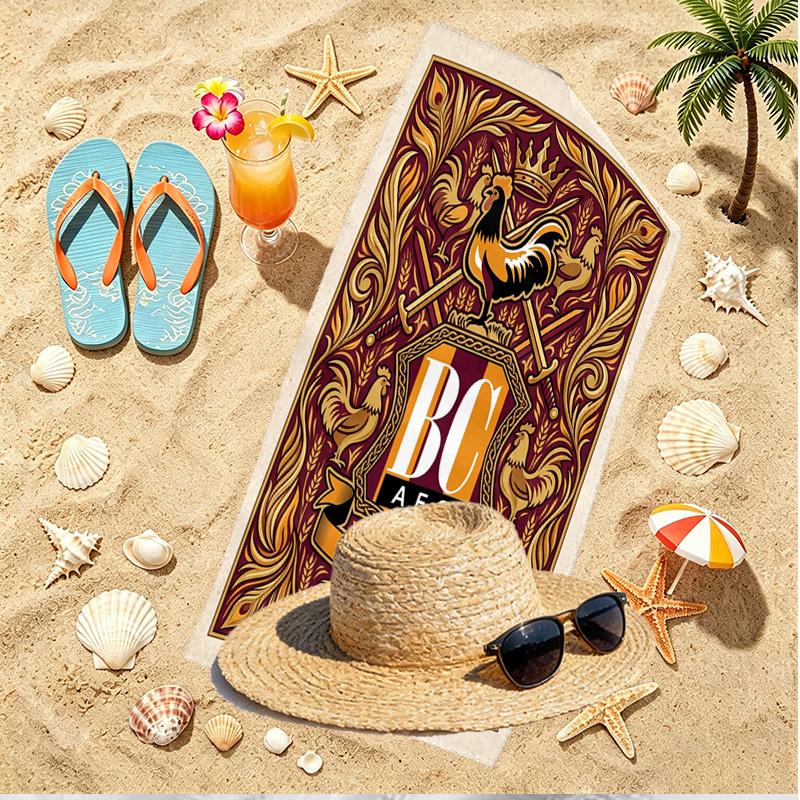 Bradford City AFC Print Beach Towel, Versatile Lightweight Absorbent Beach Towel for Pool Surf Yoga Bathroom, Perfect Birthday Holiday Gift