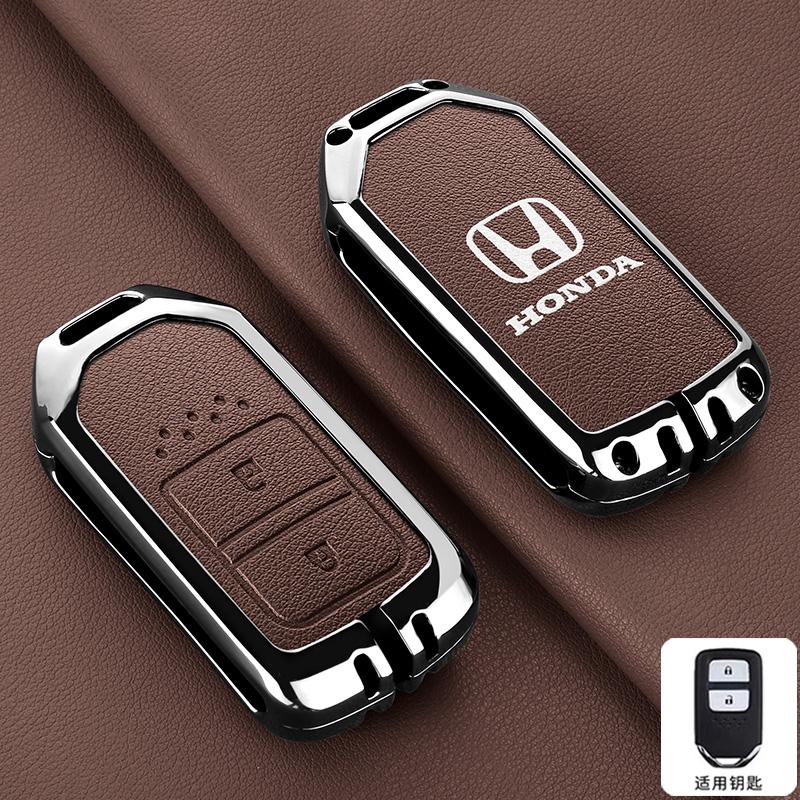 Zinc Alloy Car Smart Remote Key Case Cover Shell Protection Box For Honda Vezel City Civic Jazz BRV BR-V HRV Keyless Accessories ais256