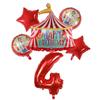 32inch Foil Number with Red Circus Birthday Tent Balloons Air Globos Animal Theme Party Children's Birthday Decorations Kids Toy