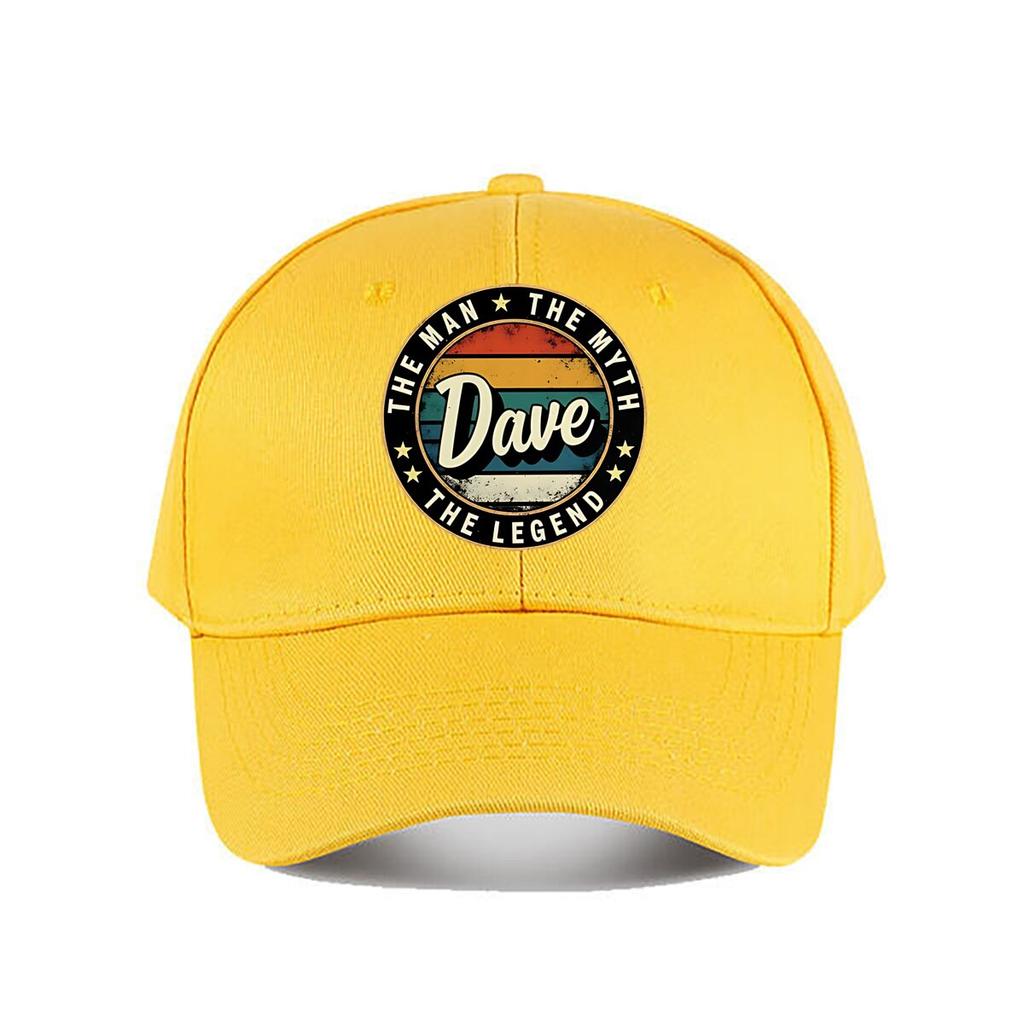 Dave The Legend Vintage Baseball Cap Fashion Unisex Sunhat Womens Outdoor Sports Snapback Cap