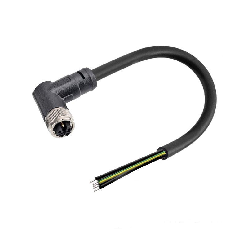 1m M12 Encoder Connector 2Pin 3Pin 4Pin 2+PE 3+PE 12A Power Signal Adapter K Code Aviation Male Female Plug Socket Panel Mount