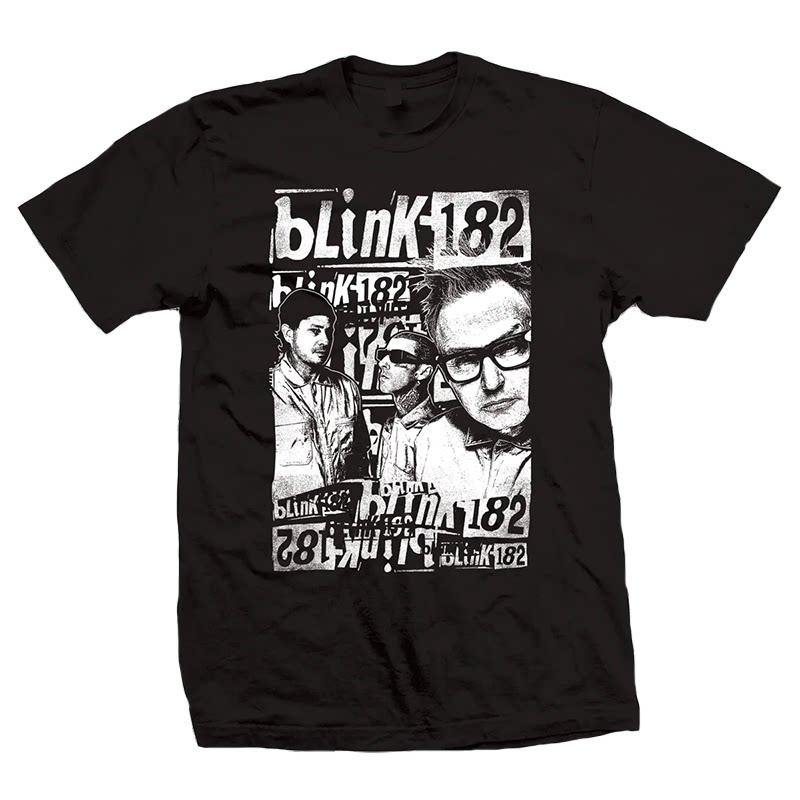 Новая футболка Blink 182 - Улыбающийся панк-кролик Кролик-граффити Иллюстрация - Американский ретро Уличная одежда Винтаж Уличная одежда