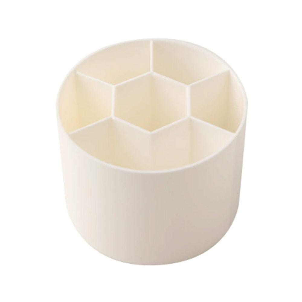 Mini Desktop Storage Box Rotating Stationery Storage Rack Simple Makeup Brush Holder for Home