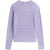 Tommy Hilfiger Свитер с вышивкой логотипа FW25, вязаный косами, женский свитер WW44993-W0G