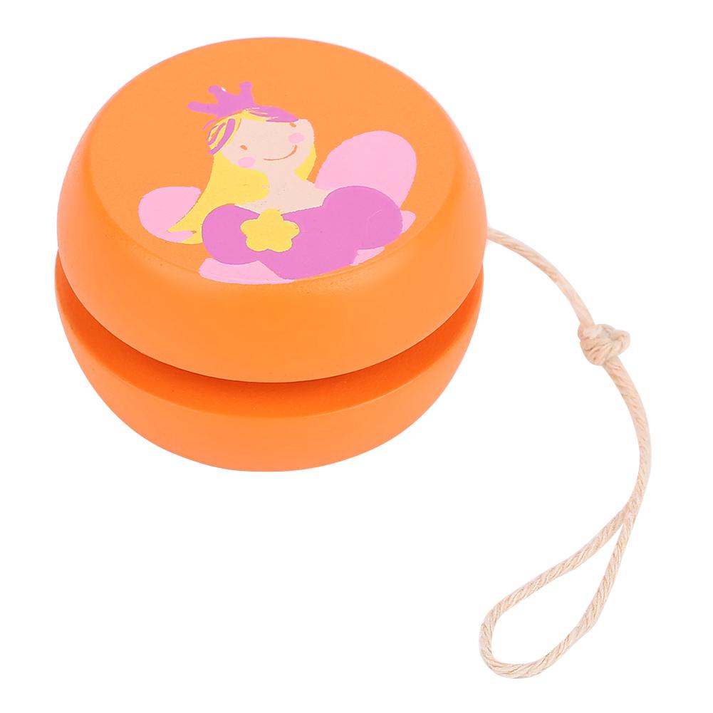 Cute Cartoon Pattern Wooden Yoyo Ball Toy Early Education Teaching Toy for Kid Child (Bee)