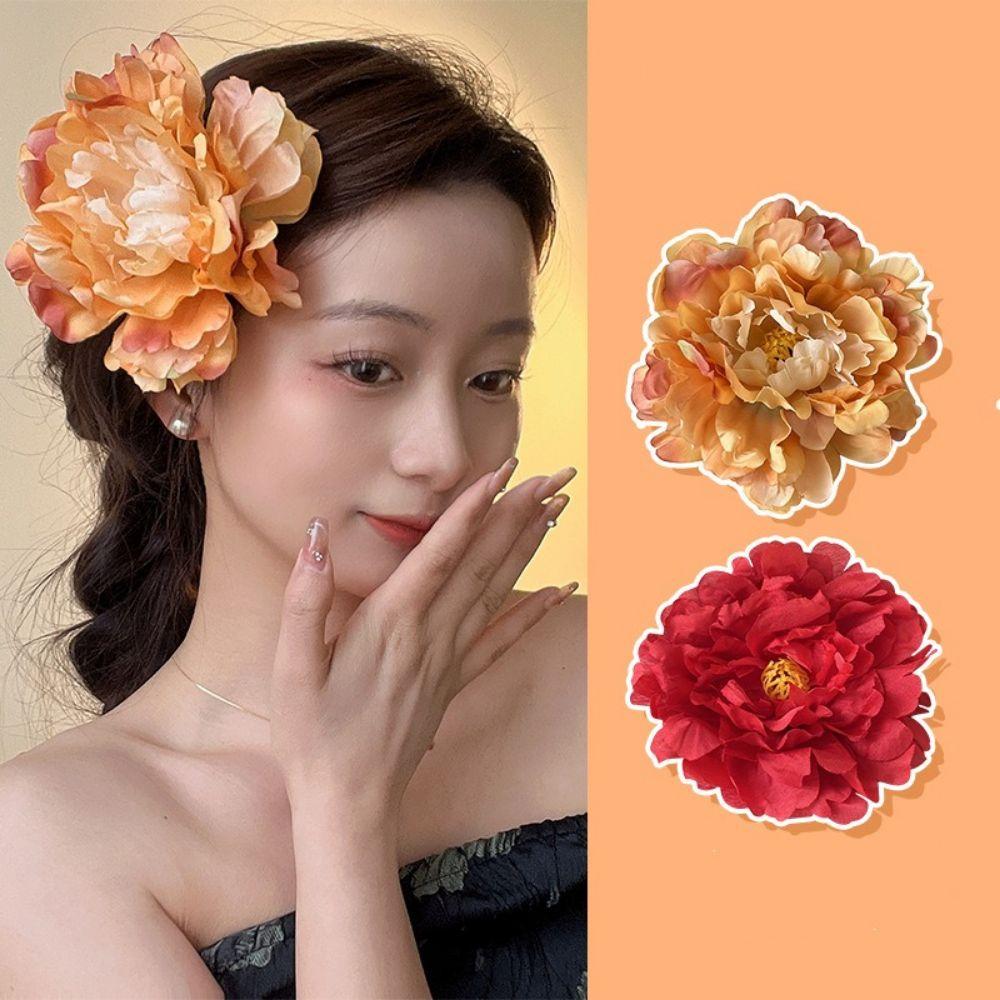 Chinese Style Flower Hairclip Fabric Handmade Accessory Vintage Hair Accessories  Daily Dress