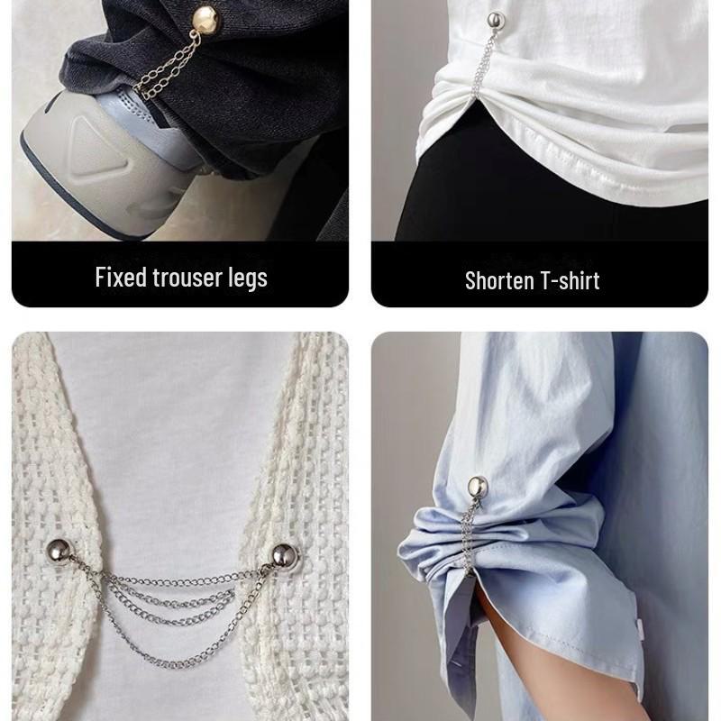 Регулируемая магнитная пряжка для бесшовных брюк и изменения длины манжет