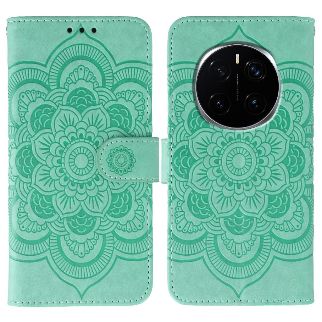 For Honor Magic7 Pro 5G Case PU Leather Mandala Imprinted Design Wallet Phone Cover