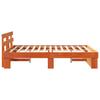Bed Frame Wax Brown 160 x 200 cm Solid Pine Wood