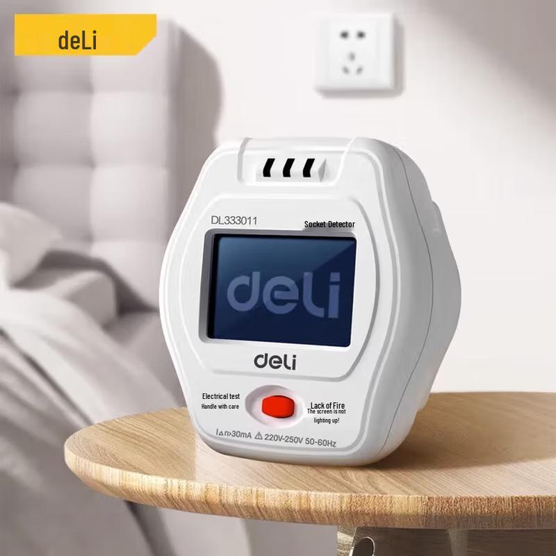 Deli Цифровой тестер розеток