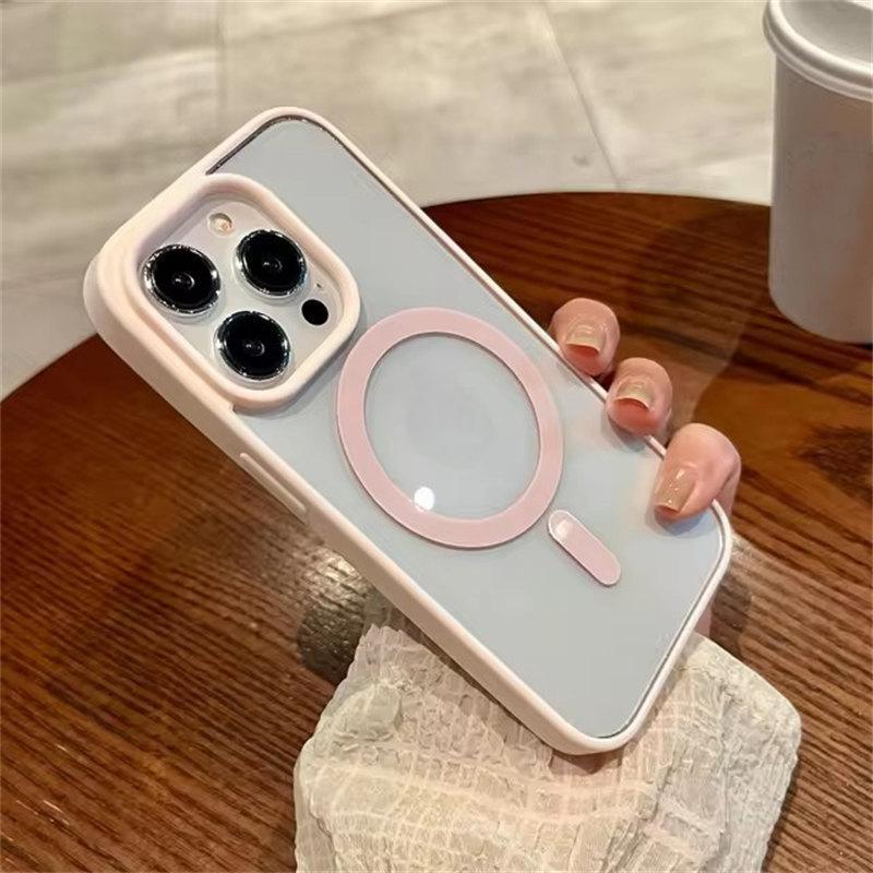 Роскошный прозрачный чехол Magsafe для iPhone 16 15 14 Plus 13 12 11 Pro XS XR Max Mini оригинальный магнитный чехол для беспроводной зарядки