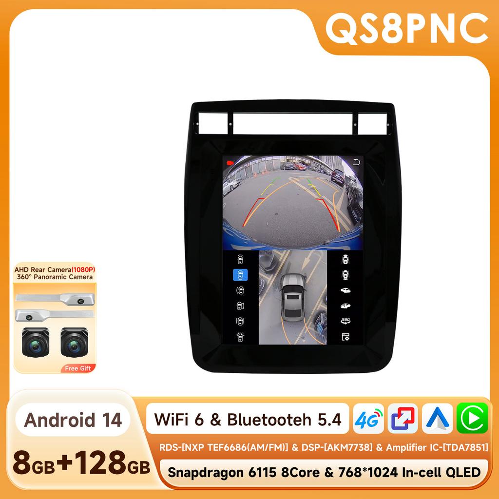 Hizpo 9.7inch For Tesla Style Car Radio For VW Touareg 2011-2017 Android Auto 4G Wireless Carplay DSP Multimedia Player 2Din Stereo Autoradio Navig