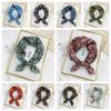 Pastoral Style Printed Silk Scarf Head Scarf Scarf Hair Band  Spring Summer