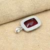 Красный гранат драгоценный камень стерлингового серебра 925 пробы ручной работы кулон ювелирные изделия подарок на день святого валентина