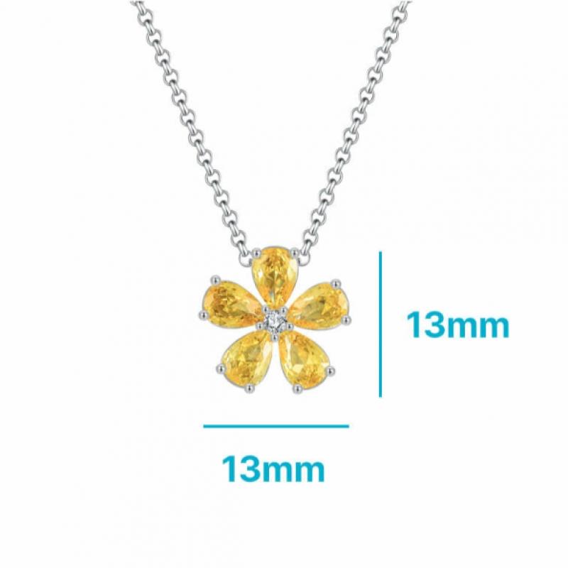 Iceball Pear Flower Necklace
