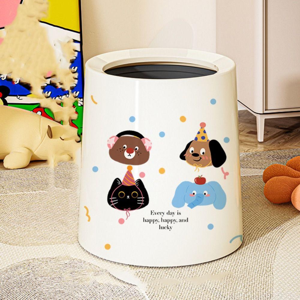 Creative Garbage Bin Cute Paper Basket with Lid Rubbish Bin Toilet