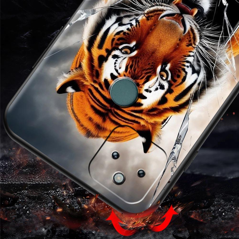 Чехол для телефона Google Pixel 10 9 8 7 6 7A 6A Pro Ударопрочный Мягкий ТПУ 10 9 Pro XL Корпус Capas Fundas Мультяшный Узор с Тигром