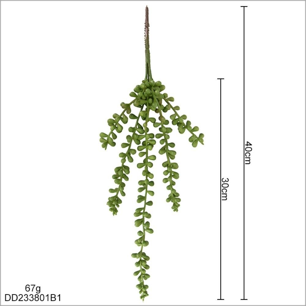 Plastic Artificial Succulent Plants Green Color Faux Succulents Wall Hanging Plants Home Office