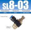 Pneumatic Quick Connect Connector SL 4 6 8 10 12mm M5 '1/8' 1/4 '3/8' 1/2 Air Speed Regulating Valve Accelerator Valve Ventilation Valves 4